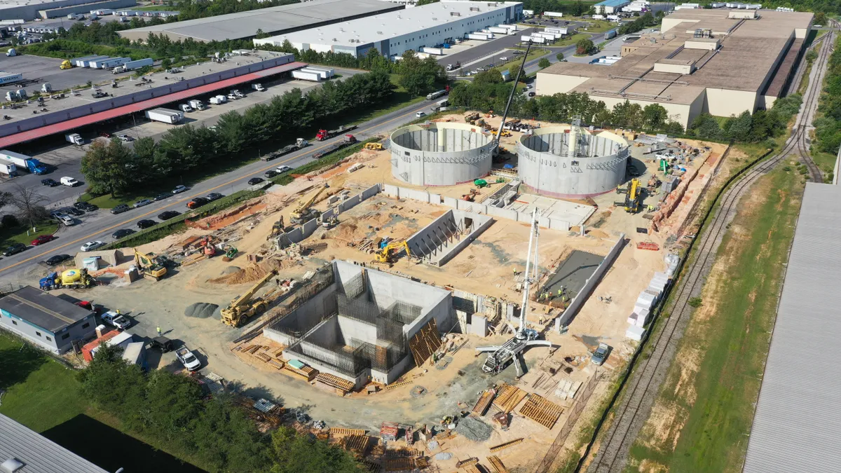 BDC anaerobic digester under construction